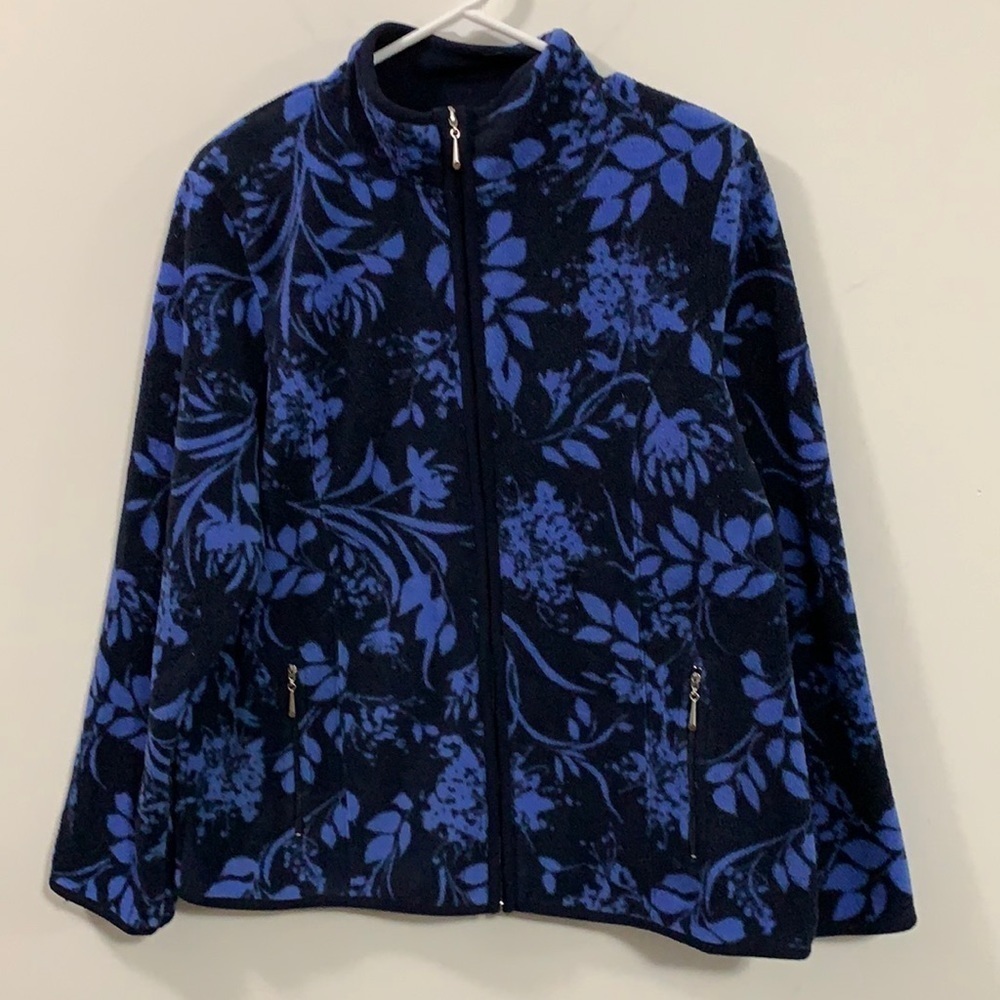 Women’s Karen Scott Blue & Black jacket Size Med - Picture 1 of 7